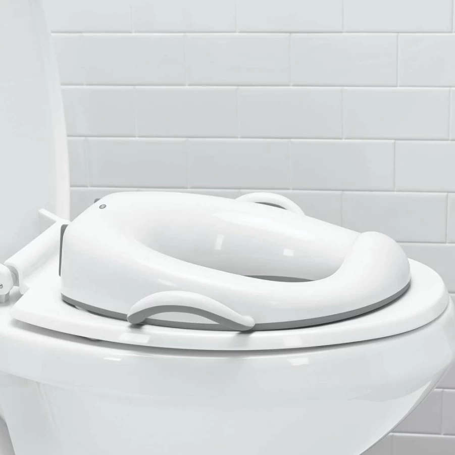 OXO Tot Sit Right Potty Training Seat for Toddlers - Comfortable & Portable Gray Baby Toilet Seat