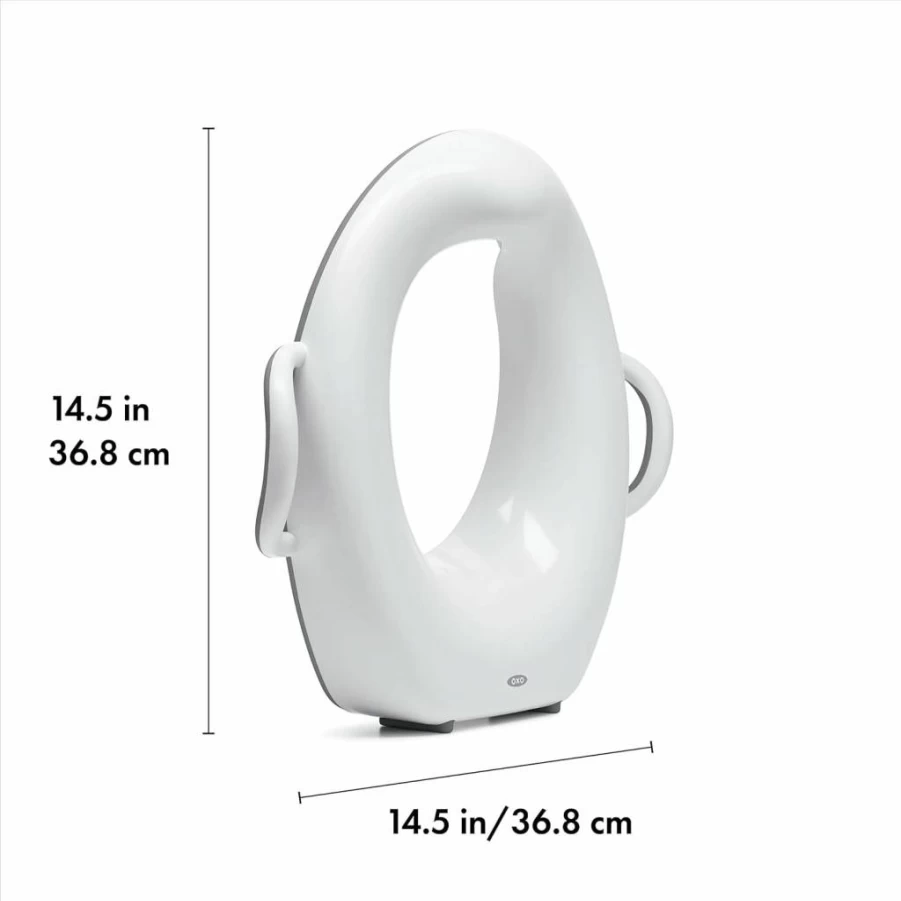 OXO Tot Sit Right Potty Training Seat for Toddlers - Comfortable & Portable Gray Baby Toilet Seat