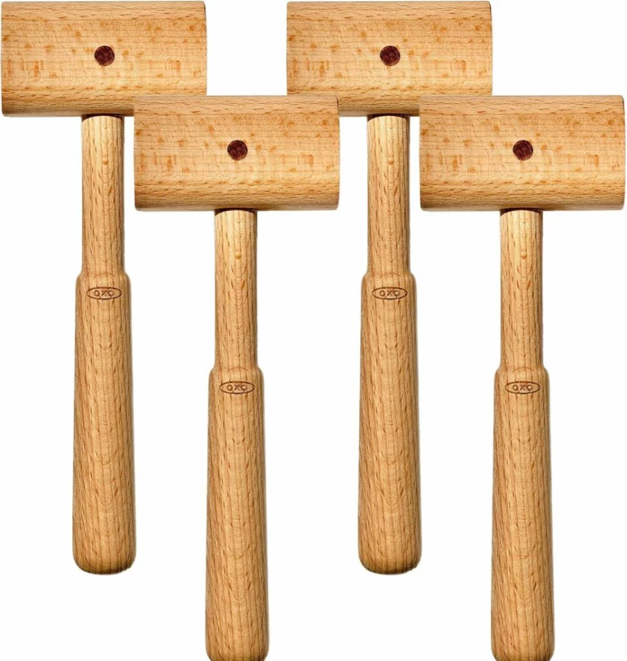 OXO Good Grips Wooden Crab Mallet for Seafood Shell Cracking - Durable Kitchen Tool