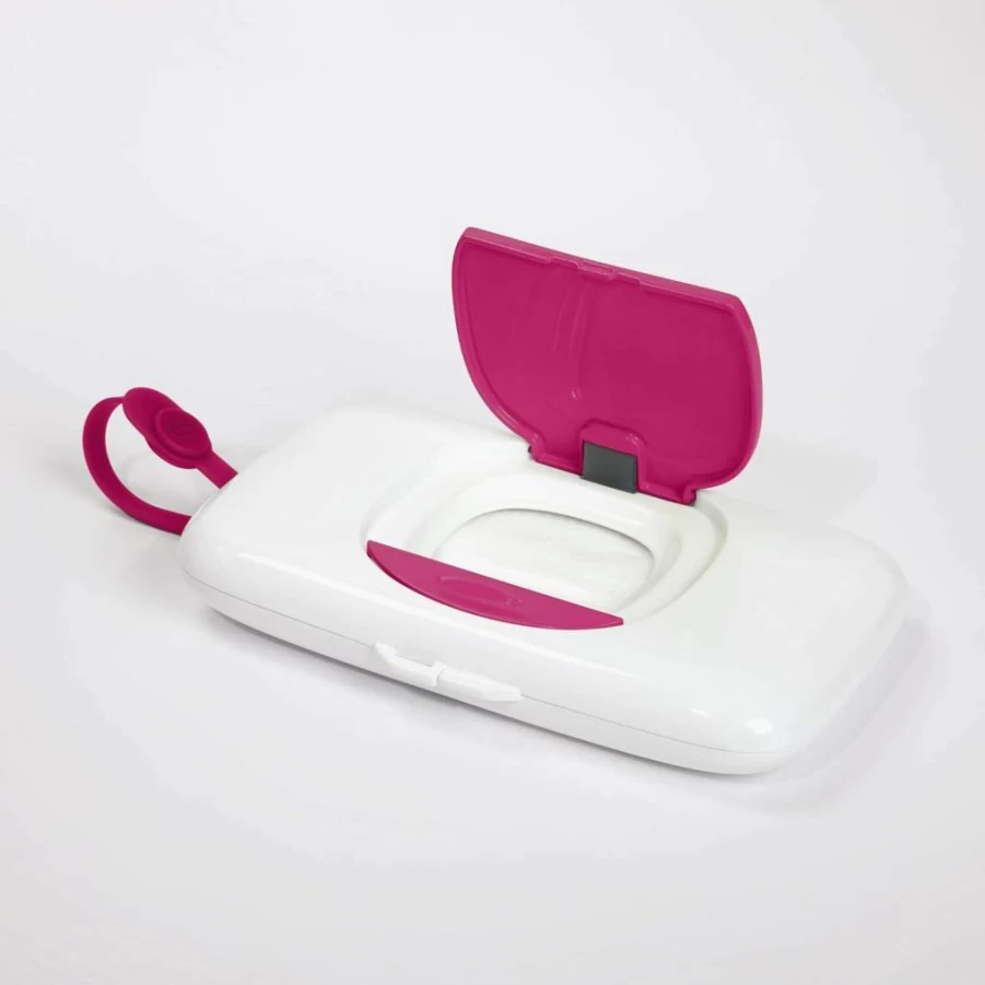 OXO Tot Travel Baby Wipes Dispenser, Portable & Compact for On-The-Go, Pink