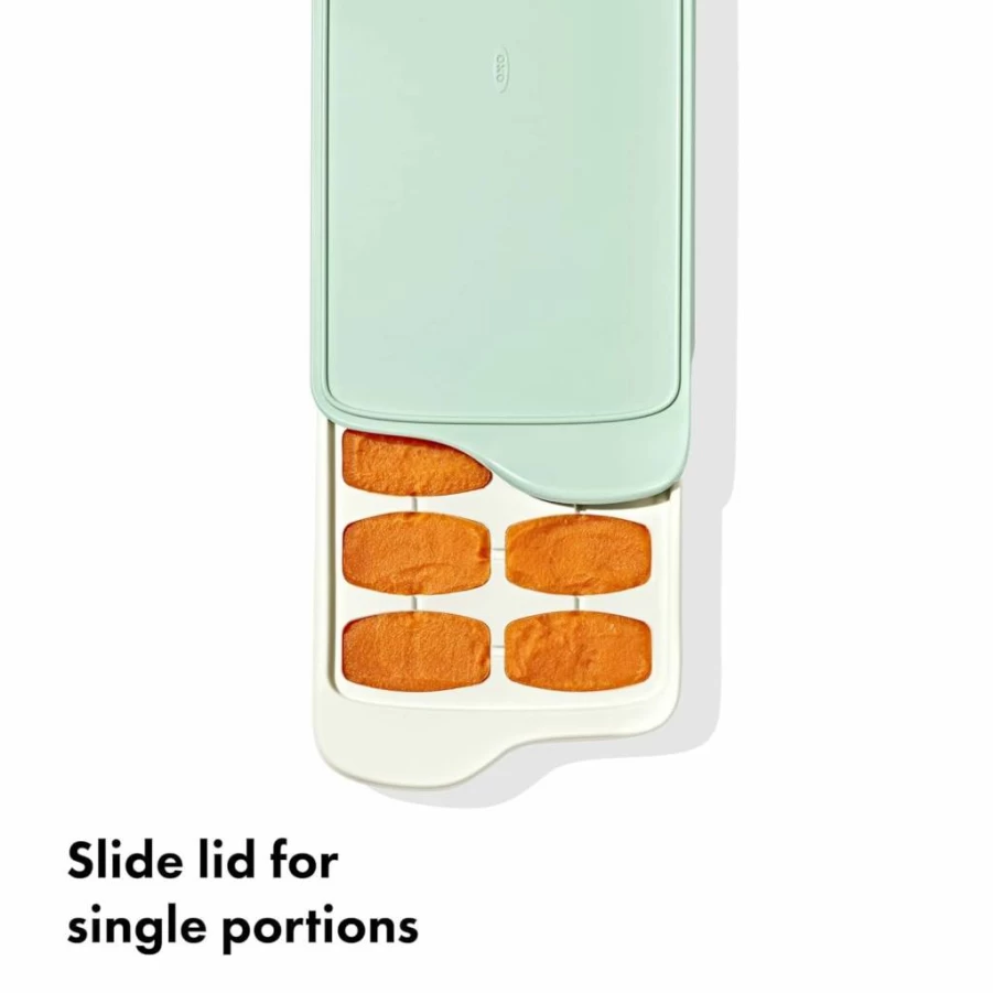 OXO Tot Baby Food Freezer Tray - 2 Pack, BPA-Free, Updated Teal Color, Easy Storage & Stackable Design