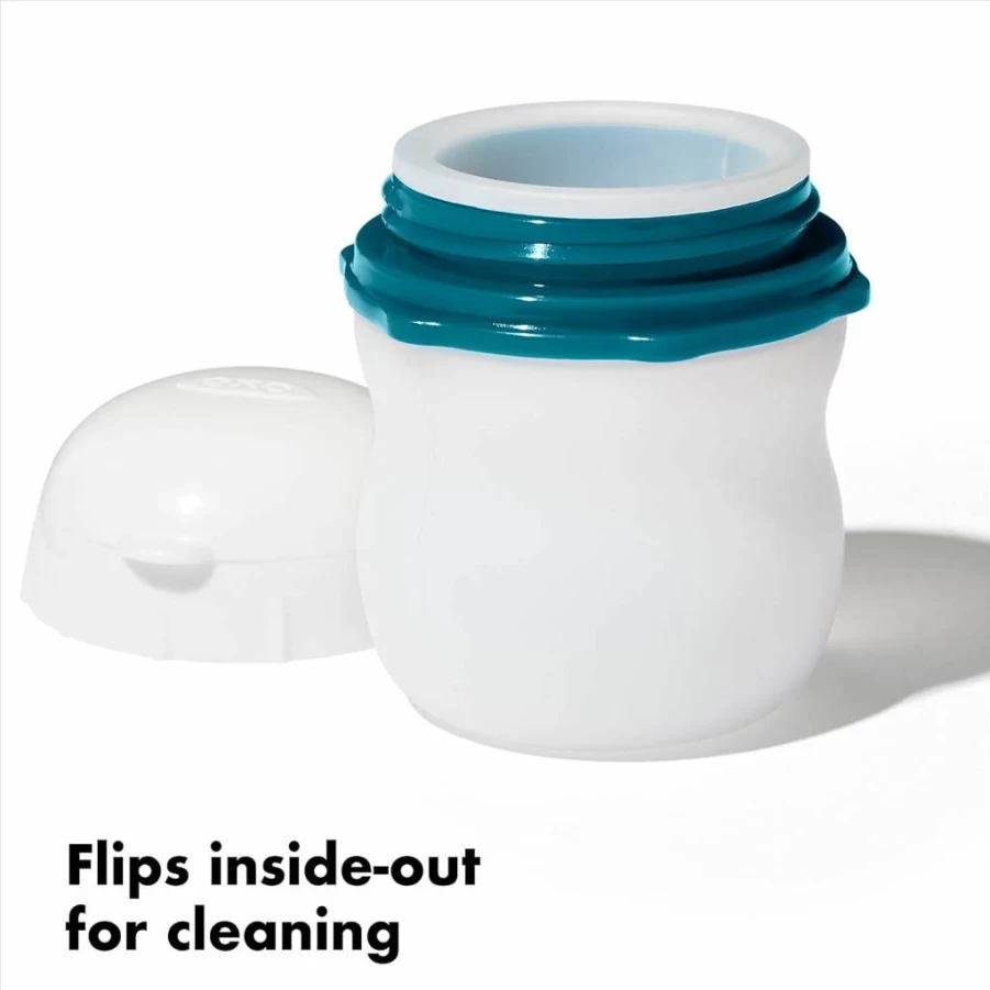 OXO Leakproof Silicone Squeeze Bottles - 2 Pack, White, Prep & Go Kitchen Essentials by OXO Good Grips