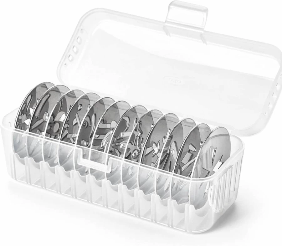 OXO 14-Piece Cookie Press Set - Stainless Steel Decorating Kit with Discs & Recipes by OXO Good Grips