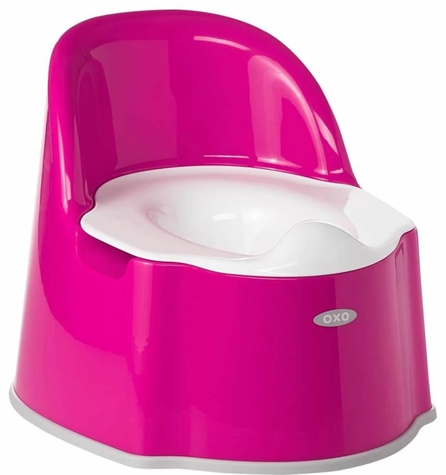 OXO Tot Toddler Potty Training Chair - Comfortable, Easy to Clean, Non-Slip Base, Pink Baby Toilet Seat