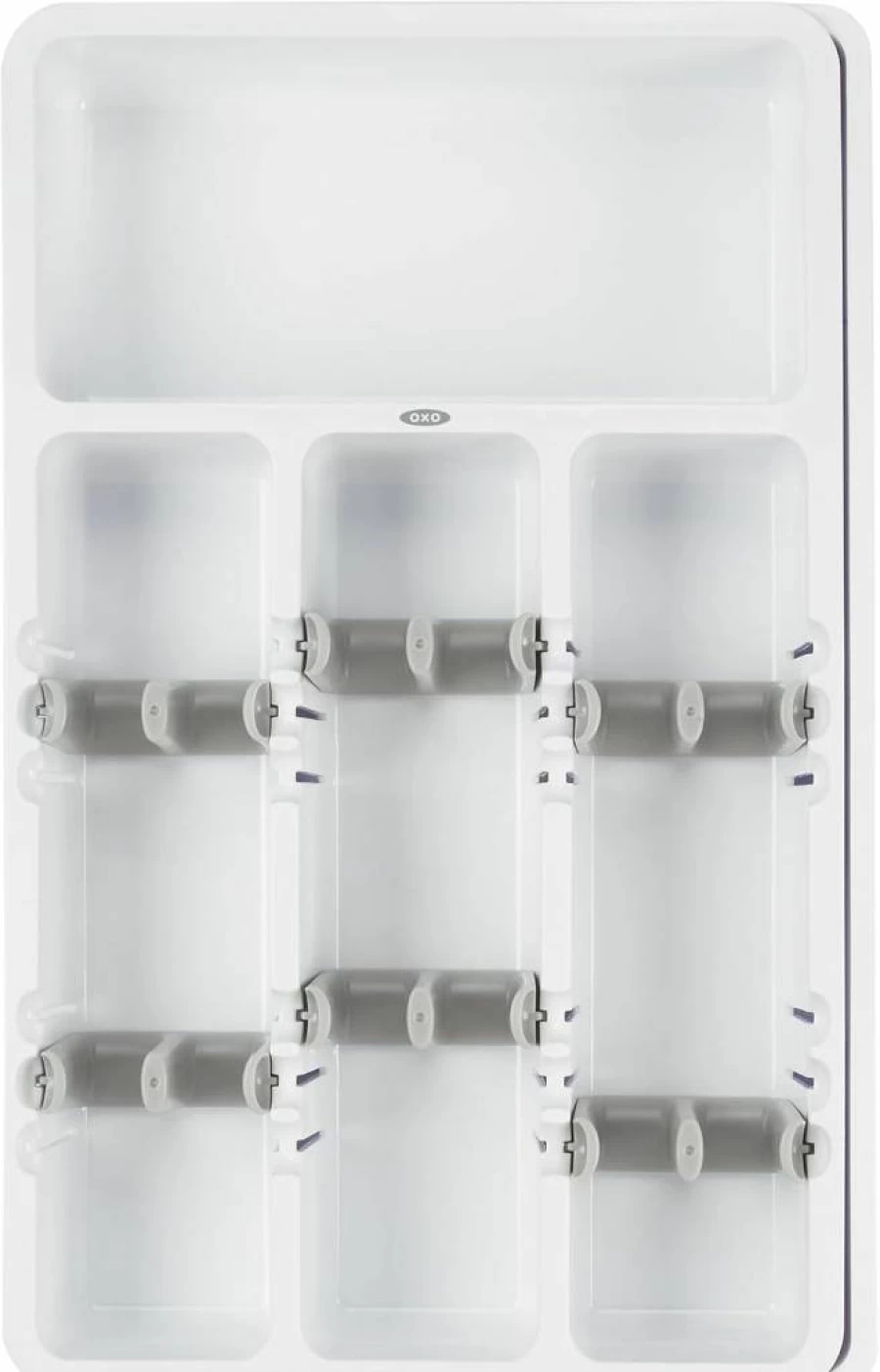 OXO Expandable Kitchen Utensil Organizer - Large White Countertop Holder by OXO Good Grips