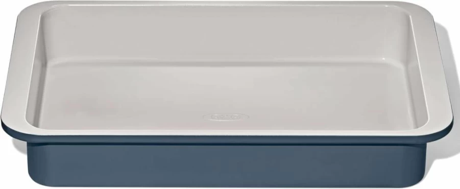 OXO Good Grips Non-Stick Ceramic Coated Baking Sheet Pan - 13 x 18 Inch Half Size Cookie Tray, Durable Metal Bakeware for Biscuits, Roasting & Cooking